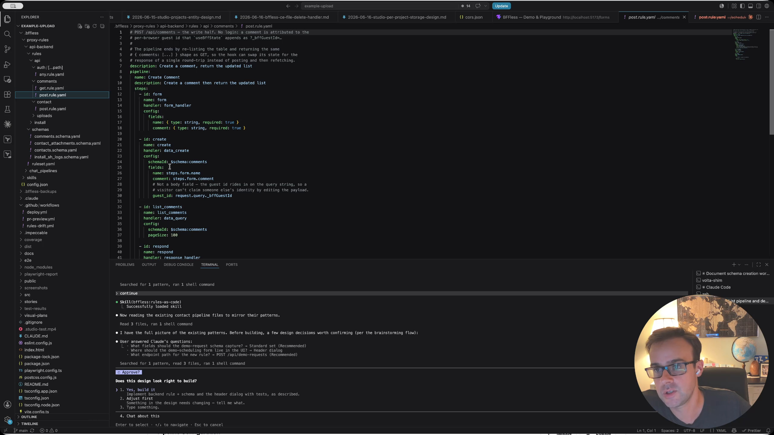 VS Code showing the proxy rules folder structure with method-specific rule files
